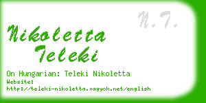 nikoletta teleki business card
